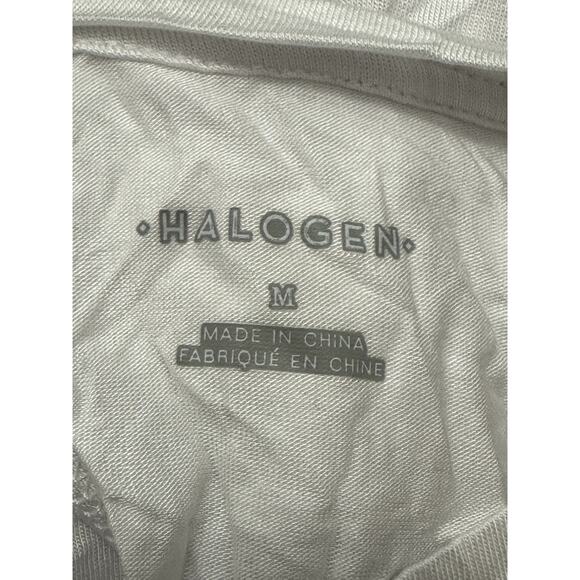 Halogen Sleeveless Tank Top Crew Neck Keyhole Back Sleeveless White Medium NWT - Picture 9 of 10